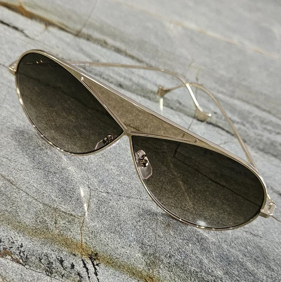 Loewe Puzzle Aviator Sunglasses Gold Frame - thefunkyskunk.ie display picture 3